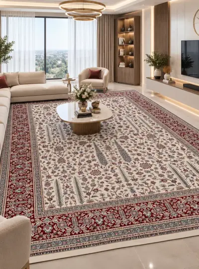 فرش ماشینی نقش افشان کلاسیک تراکم 3600 و 1200شانه کد 418