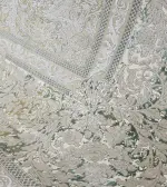 فرش ترنج طلایی فرانسوی 1200 شانه کد 20132